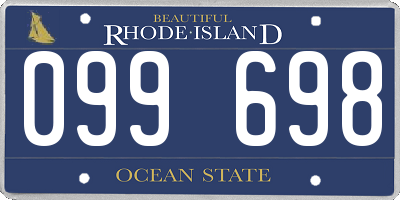 RI license plate 099698