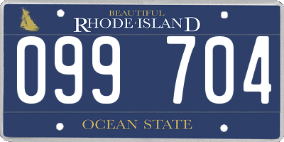 RI license plate 099704