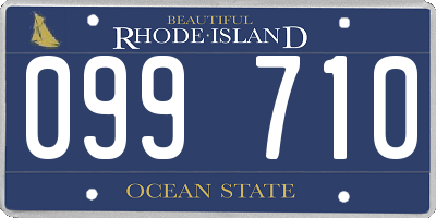 RI license plate 099710