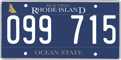 RI license plate 099715