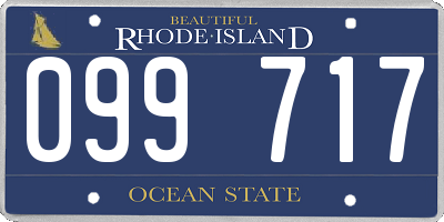 RI license plate 099717