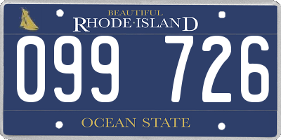RI license plate 099726