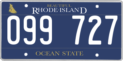 RI license plate 099727