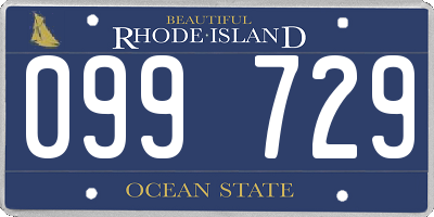 RI license plate 099729