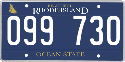 RI license plate 099730