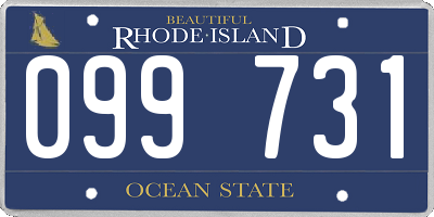 RI license plate 099731