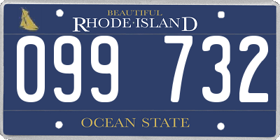 RI license plate 099732