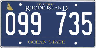 RI license plate 099735