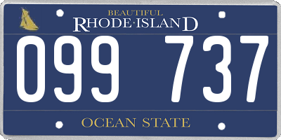RI license plate 099737
