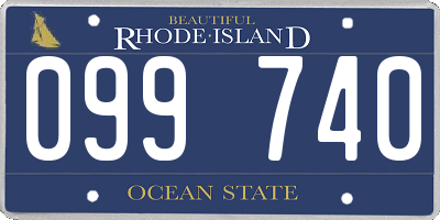RI license plate 099740