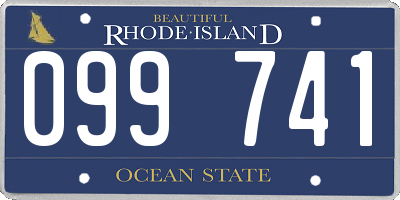 RI license plate 099741