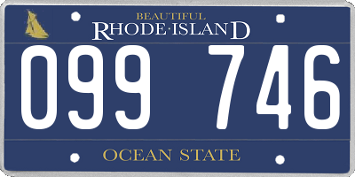 RI license plate 099746