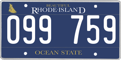 RI license plate 099759