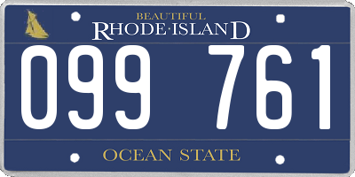RI license plate 099761