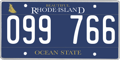 RI license plate 099766