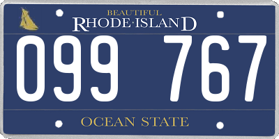 RI license plate 099767