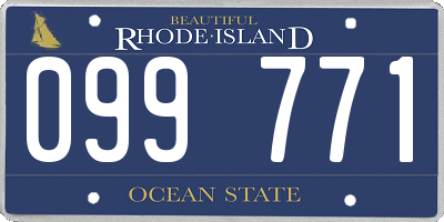 RI license plate 099771