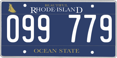 RI license plate 099779
