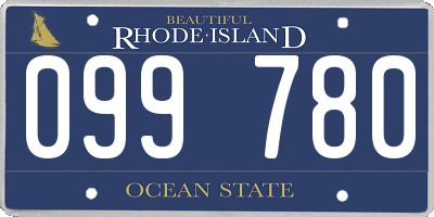 RI license plate 099780