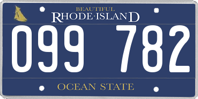 RI license plate 099782