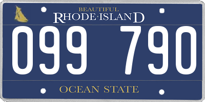 RI license plate 099790