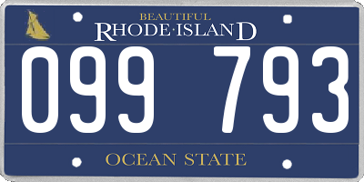 RI license plate 099793