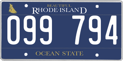 RI license plate 099794