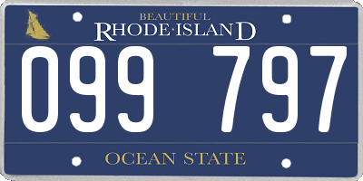RI license plate 099797