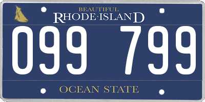 RI license plate 099799