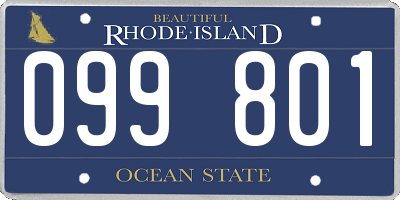 RI license plate 099801
