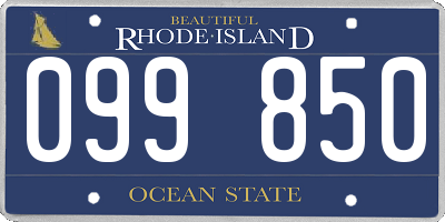 RI license plate 099850
