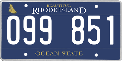 RI license plate 099851