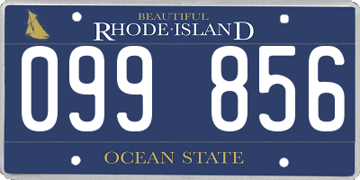 RI license plate 099856