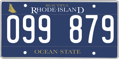 RI license plate 099879