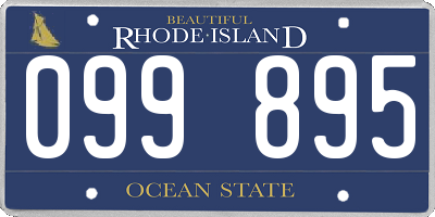RI license plate 099895