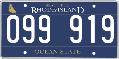 RI license plate 099919