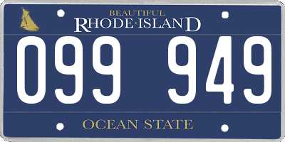 RI license plate 099949