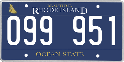 RI license plate 099951