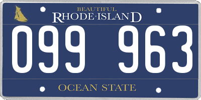 RI license plate 099963