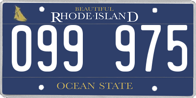 RI license plate 099975