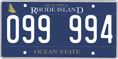 RI license plate 099994