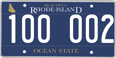 RI license plate 100002