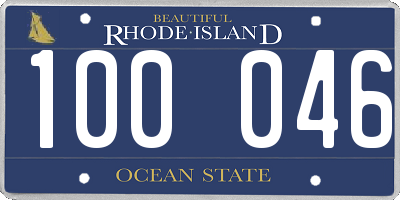 RI license plate 100046