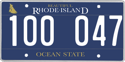 RI license plate 100047