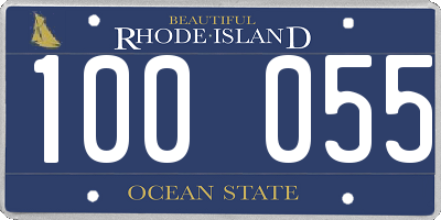 RI license plate 100055