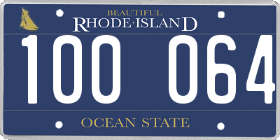 RI license plate 100064