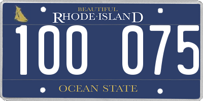 RI license plate 100075
