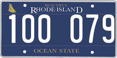 RI license plate 100079