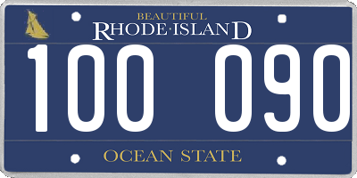 RI license plate 100090