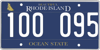 RI license plate 100095
